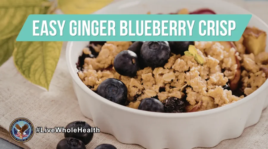Live Whole Health # 327: Ginger Blueberry Crisp is a taste of summer in every spoonful